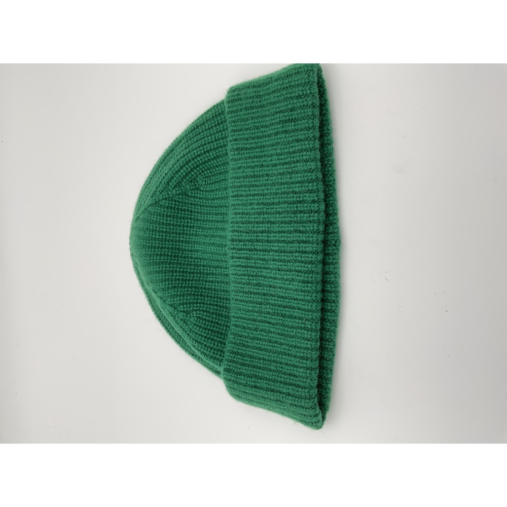 Quince Mongolian Cashmere Ribbed Beanie Everglade Green M/L